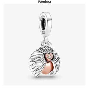 Pandora Silver and Pink Charm Bracelet